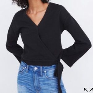 Madewell 2018/2019, Worn Once! Black wrap top